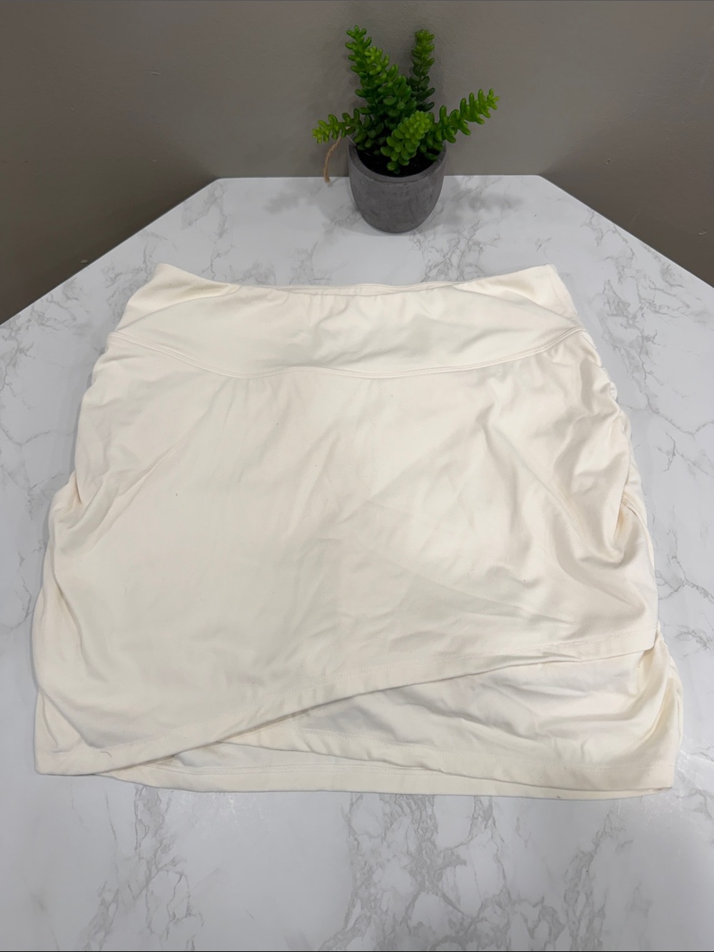 Glowmode Asymmetrical Cream Women's Skirt